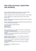 GEN CHEM 162 EXAM 1 QUESTIONS AND ANSWERS