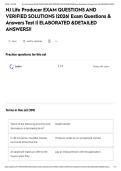 NJ Life Producer EXAM QUESTIONS AND VERIFIED SOLUTIONS &vert;2026&vert; Exam Questions & Answers Test &vert;&vert; ELABORATED &DETAILED ANSWERS&excl;&excl;&NewLine;&NewLine;