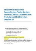 Maryland HVACR Apprentice &NewLine;Registration Exam Practice Questions &NewLine;And Correct Answers &lpar;Verified Answers&rpar; &NewLine;Plus Rationale 2026 Q&A&vert; Instant &NewLine;Download Pdf 