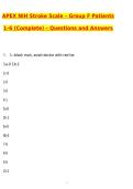2026 APEX NIH Stroke Scale Test Group F Patients 1&ndash;6 &vert; Newest Updated Questions & Verified Answers &lpar;Latest 2026 &sol; 2027&rpar; Graded A&plus; 100&percnt; Guarantee Verified by Experts&period;