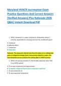 Maryland HVACR Journeyman Exam &NewLine;Practice Questions And Correct Answers &NewLine;&lpar;Verified Answers&rpar; Plus Rationale 2026 &NewLine;Q&A&vert; Instant Download Pdf 