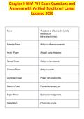 Chapter 9 MHA 701 Exam Questions and&NewLine;Answers with Verified Solutions &vert; Latest&NewLine;Updated 2026