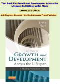 Test Bank For Growth and Development Across the &NewLine;Lifespan 2nd Edition Leifer Fleck &NewLine;COMPLETE GUIDE 