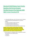 Maryland HVACR Master Exam Practice &NewLine;Questions And Correct Answers &NewLine;&lpar;Verified Answers&rpar; Plus Rationale 2026 &NewLine;Q&A&vert; Instant Download Pdf 