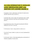 C273 WGU INTRODUCTION TO SOCIOLOGY&NewLine;LATEST CERTIFICATION SCRIPT 2026&NewLine;QUESTIONS WITH ANSWERS GRADED A&plus;