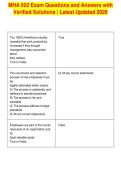 MHA 502 Exam Questions and Answers with&NewLine;Verified Solutions &vert; Latest Updated 2026