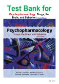 Test Bank for Psychopharmacology&colon; Drugs&comma; the Brain&comma; and Behavior by Jerry Meyer 