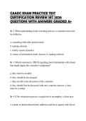 CAADC EXAM PRACTICE TEST&NewLine;CERTIFICATION REVIEW SET 2026&NewLine;QUESTIONS WITH ANSWERS GRADED A&plus;