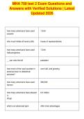 MHA 708 test 2 Exam Questions and&NewLine;Answers with Verified Solutions &vert; Latest&NewLine;Updated 2026