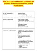 MHA 702 Exam 2 chapter 4-9 Questions and&NewLine;Answers with Verified Solutions &vert; Latest&NewLine;Updated 2026