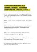 CAIB 4 INSURANCE PRINCIPLES&NewLine;CERTIFICATION 2026 TEST PAPER&NewLine;QUESTIONS AND ANSWERS GRADED A&plus;&NewLine;