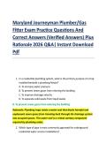 Maryland Journeyman Plumber&sol;Gas &NewLine;Fitter Exam Practice Questions And &NewLine;Correct Answers &lpar;Verified Answers&rpar; Plus &NewLine;Rationale 2026 Q&A&vert; Instant Download &NewLine;Pdf 