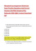 Maryland Journeyperson Electrician &NewLine;Exam Practice Questions And Correct &NewLine;Answers &lpar;Verified Answers&rpar; Plus &NewLine;Rationale 2026 Q&A&vert; Instant Download &NewLine;Pdf