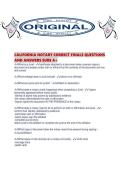 CALIFORNIA NOTARY CORRECT FINALS QUESTIONS AND ANSWERS SURE A&period;pdf