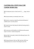 CALIFORNIA REAL ESTATE EXAM CORE&NewLine;CONTENT REVIEW 2026