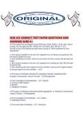NUR 425 CORRECT TEST PAPER QUESTIONS AND ANSWERS SURE A&period;pd
