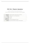 PHY 101L MODULE FOUR LAB REPORT GRAVITY