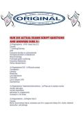 NUR 205 ACTUAL EXAMS SCRIPT QUESTIONS AND ANSWERS SURE A&period;pdf