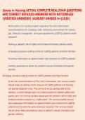 Issues in Nursing ACTUAL COMPLETE REAL EXAM QUESTIONS &NewLine;AND CORRECT DETAILED ANSWERS WITH RATIONALES &NewLine;&lpar;VERIFIED ANSWERS&rpar; &vert;ALREADY GRADED A&plus;&lpar;2026&rpar;