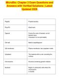MicroBio&colon; Chapter 3 Exam Questions and&NewLine;Answers with Verified Solutions &vert; Latest&NewLine;Updated 2026