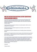 MN 551 PATHO EVALUATION LATEST QUESTIONS AND ANSWERS SURE A&period;pdf