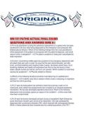MN 551 PATHO ACTUAL FINAL EXAMS QUESTIONS AND ANSWERS SURE A&period;pd