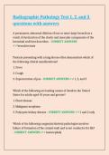 Radiographic Pathology Test 1&comma; 2&comma; and 3 questions with answers