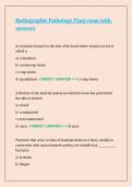 Radiographic Pathology Final exam with answers