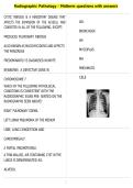 Radiographic Pathology - Midterm questions with answers&period;