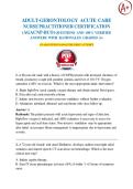 ADULT-GERONTOLOGY ACUTE CARE  NURSE PRACTITIONER CERTIFICATION  &lpar;AGACNP-BC&reg;&rpar; QUESTIONS AND 100&percnt; VERIFIED  ANSWERS WITH RATIONALES GRADED A&plus; GUARANTEED PASS ON THE FIRST ATTEMPT