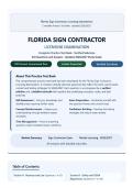 Florida Sign Contractor Licensing Examination Practice Test Bank &lpar;2026&sol;2027&rpar; &ndash; Complete Questions & Answers