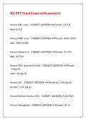 NU 327 Final Exam with answers