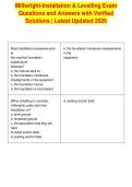 Millwright-Installation & Levelling Exam&NewLine;Questions and Answers with Verified&NewLine;Solutions &vert; Latest Updated 2026
