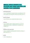 MEDICAL OFFICE CONCEPTS FULL &NewLine;SOLUTION VIEW AHEAD QUESTIONS AND &NewLine;ANSWERS STUDY COMPANION 