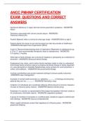 ANCC PMHNP CERTIFICATION EXAM  QUESTIONS AND CORRECT ANSWERS