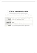 SNHU PHY-150 MODULE 2 KINEMATICS LAB REPORT &vert; 2026 UPDATE &vert; WITH COMPLETE SOLUTIONS&period;
