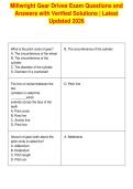 Millwright Gear Drives Exam Questions and&NewLine;Answers with Verified Solutions &vert; Latest&NewLine;Updated 2026