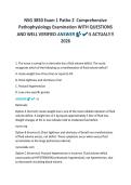 NSG 3850 Exam 1 Patho 2 Comprehensive&NewLine;Pathophysiology Examination WITH QUESTIONS&NewLine;AND WELL VERIFIED ANSWER-S ACTUAL&excl;&excl;&excl;&excl;&NewLine;2026