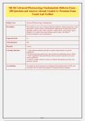 NR 565 Advanced Pharmacology Fundamentals Midterm Exam -&NewLine;200 Questions and Answers Already Graded A&plus; Premium Exam&NewLine;Tested And Verified