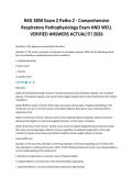 NSG 3850 Exam 2 Patho 2 - Comprehensive&NewLine;Respiratory Pathophysiology Exam AND WELL&NewLine;VERIFIED ANSWERS ACTUAL&excl;&excl;&excl;&excl; 2026&NewLine;