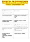 Millwright - 2nd Year&colon; Compression Packing&NewLine;Exam Questions and Answers with Verified&NewLine;Solutions &vert; Latest Updated 2026
