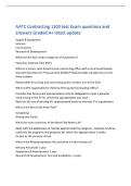 AATC Contracting 1100 test Exam questions and&NewLine;answers Graded A&plus; latest update&NewLine;Supply & Equipment&NewLine;Services&NewLine;Construction&NewLine;Research & Development&NewLine;What are the four major categories of Acquistions&quest;&NewLine;Paperless Contract Files &lpar;PCF&rpar;&NewLine;What is a secure&comma; web-b