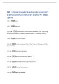 110 &lpar;18 most important sections to remember&rpar;&NewLine;Exam questions and answers Graded A&plus; latest&NewLine;update&NewLine;110&period;1 -Scope&NewLine;110&period;2 -Approval&NewLine;110&period;3 &lpar; B&rpar; -Examination&comma; Identification&comma; Installation&comma; Use&comma; and Listing&NewLine;&lpar;Product Certification&rpar; of Equipment SPECIFICALLY &colon; 