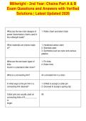 Millwright - 2nd Year&colon; Chains Part A & B&NewLine;Exam Questions and Answers with Verified&NewLine;Solutions &vert; Latest Updated 2026