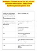 Millwright - 2nd Year&colon; Belts Part A & B Exam&NewLine;Questions and Answers with Verified&NewLine;Solutions &vert; Latest Updated 2026