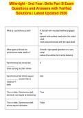 Millwright - 2nd Year&colon; Belts Part B Exam&NewLine;Questions and Answers with Verified&NewLine;Solutions &vert; Latest Updated 2026
