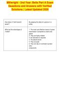 Millwright - 2nd Year&colon; Belts Part A Exam&NewLine;Questions and Answers with Verified&NewLine;Solutions &vert; Latest Updated 2026