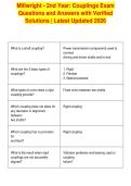 Millwright - 2nd Year&colon; Couplings Exam&NewLine;Questions and Answers with Verified&NewLine;Solutions &vert; Latest Updated 2026