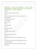 Anatom&iacute;a &lpar;anatomy&rpar; Exam Questions and Answers &vert; winter 2026 &vert; 100&percnt; Correct