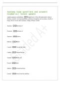 Anatomy Exam questions and answers&NewLine;Graded A&plus;&vert; latest update&NewLine;simple squamous epithelium - single layer of flat cells and nuclei&period; reduces&NewLine;friction&comma; controls vessel permeability&comma; performs absorption and secretion&period; alveoli or&NewLine;lungs&comma; blood vessels&comma; heart&comma; 